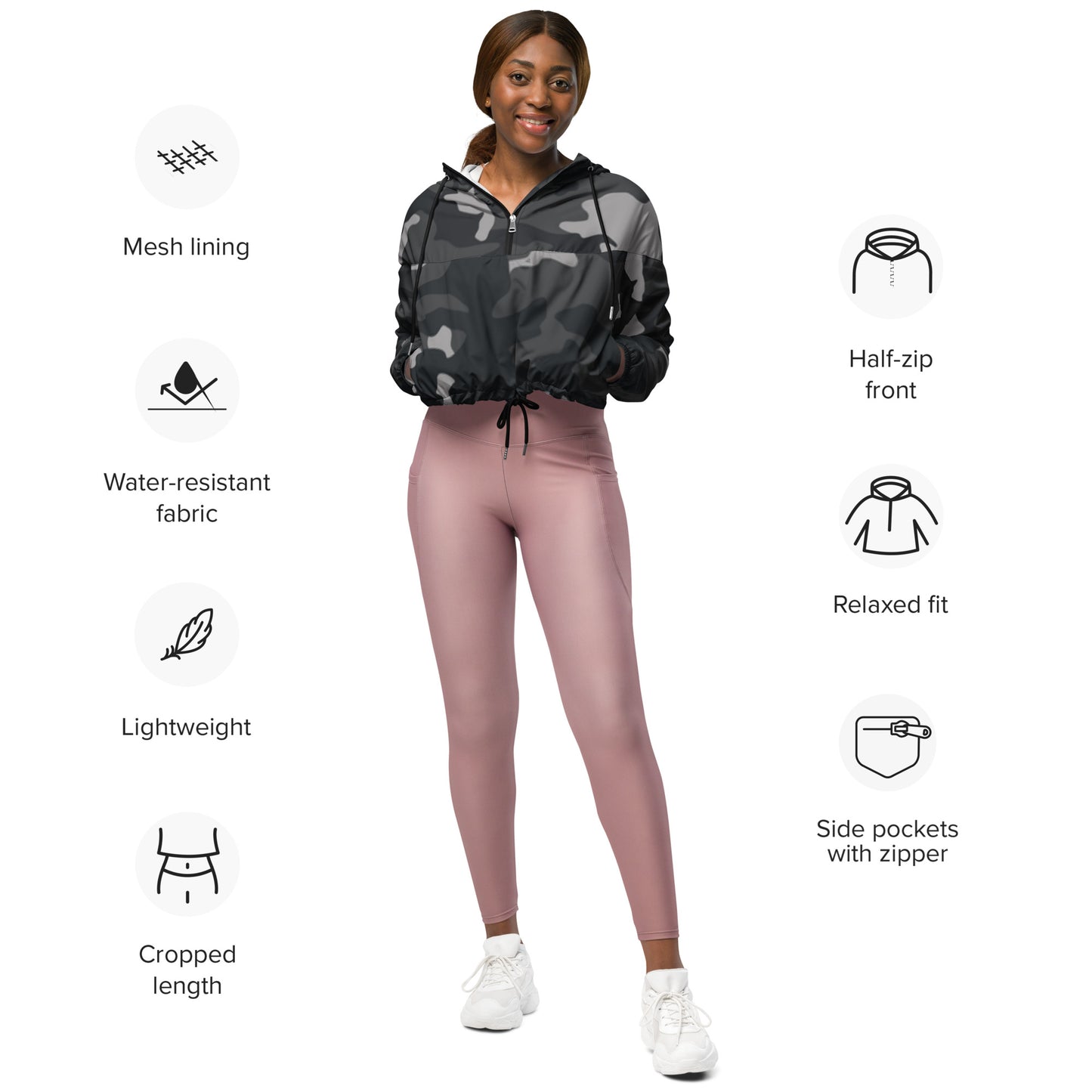 Hellz Palace® Brand Women’s cropped windbreaker