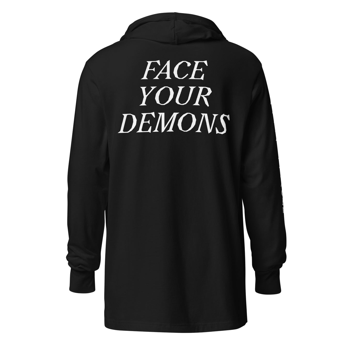 Hellz Palace® Brand Angels Vs Demons Thin Hooded long-sleeve tee