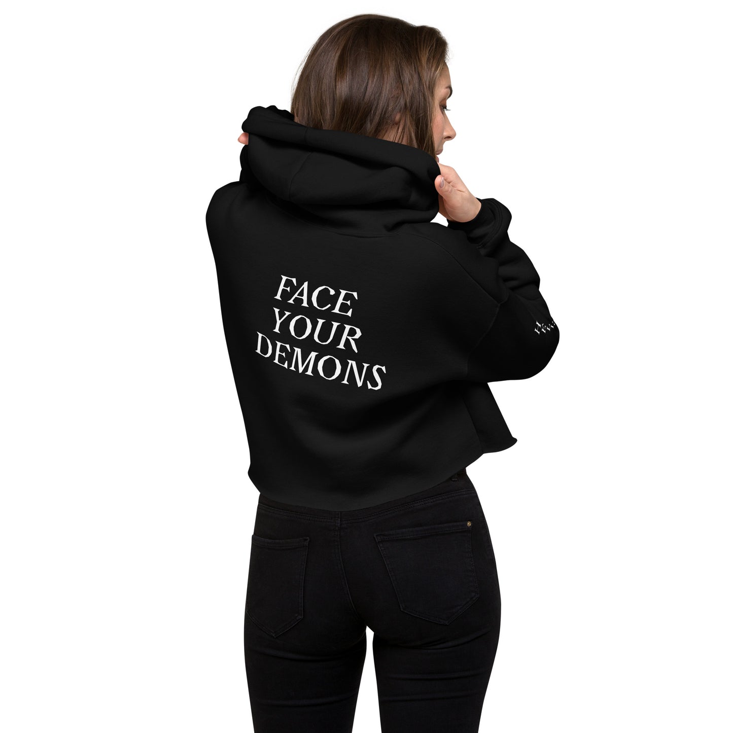 Hellz Palace® Brand Angels Vs Demons Crop Hoodie