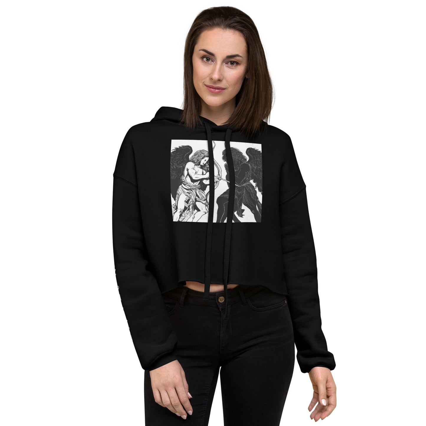 Hellz Palace® Brand Angels Vs Demons Crop Hoodie
