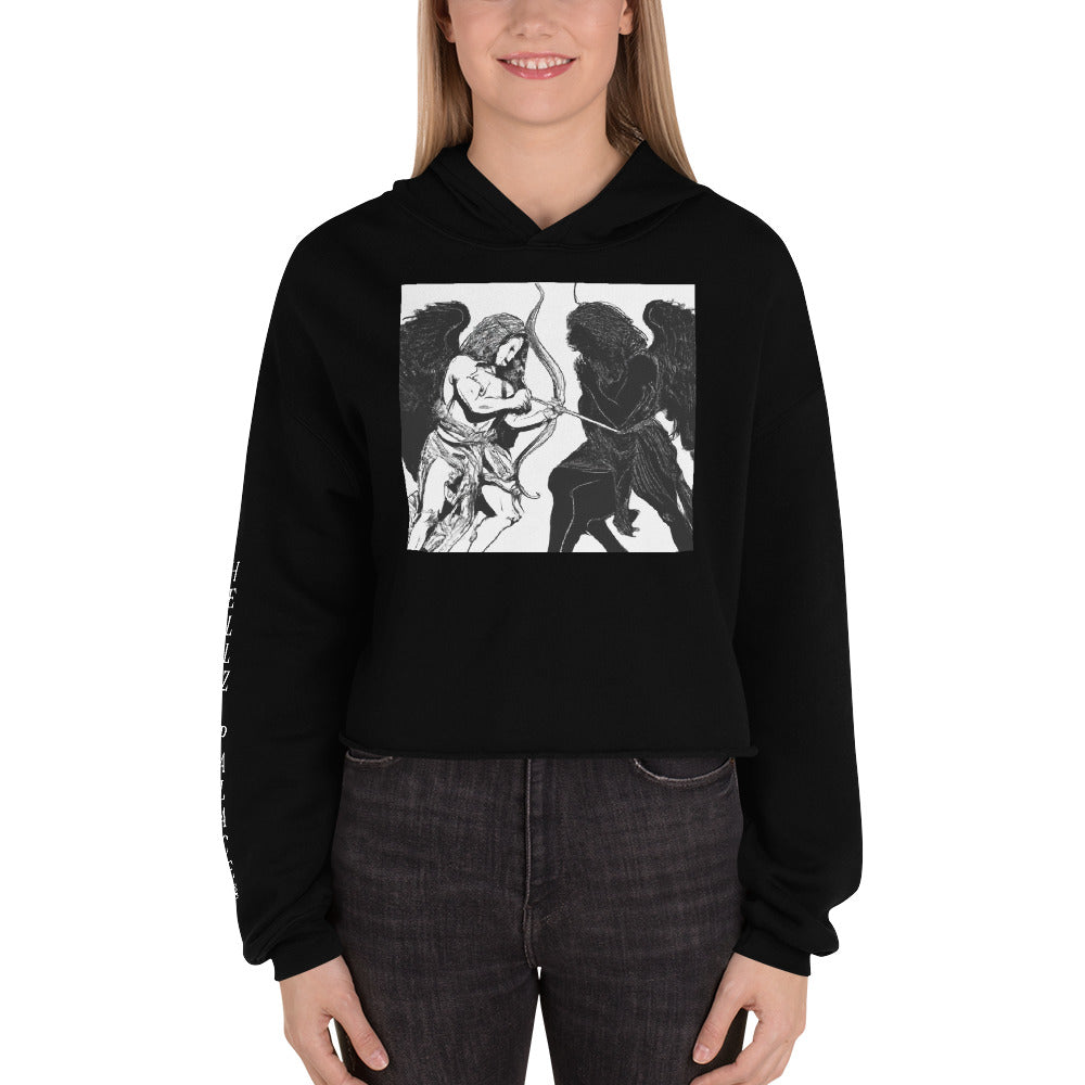 Hellz Palace® Brand Angels Vs Demons Crop Hoodie
