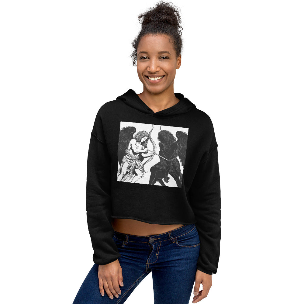 Hellz Palace® Brand Angels Vs Demons Crop Hoodie