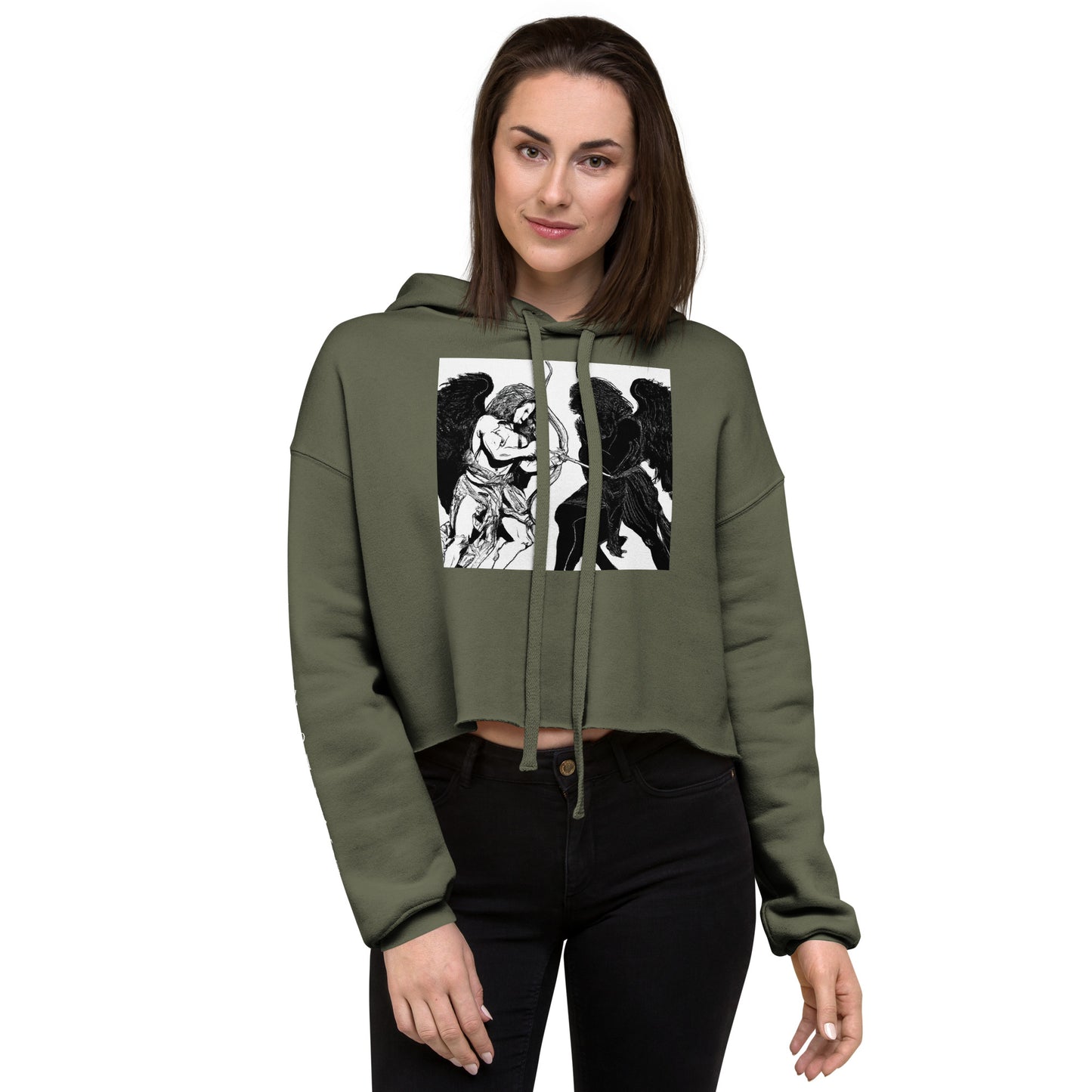 Hellz Palace® Brand Angels Vs Demons Crop Hoodie