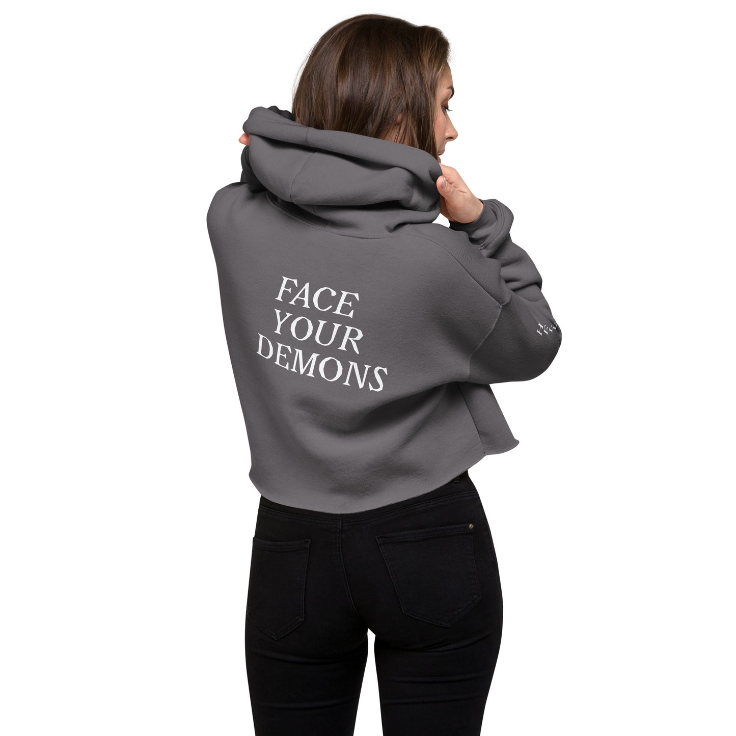 Hellz Palace® Brand Angels Vs Demons Crop Hoodie