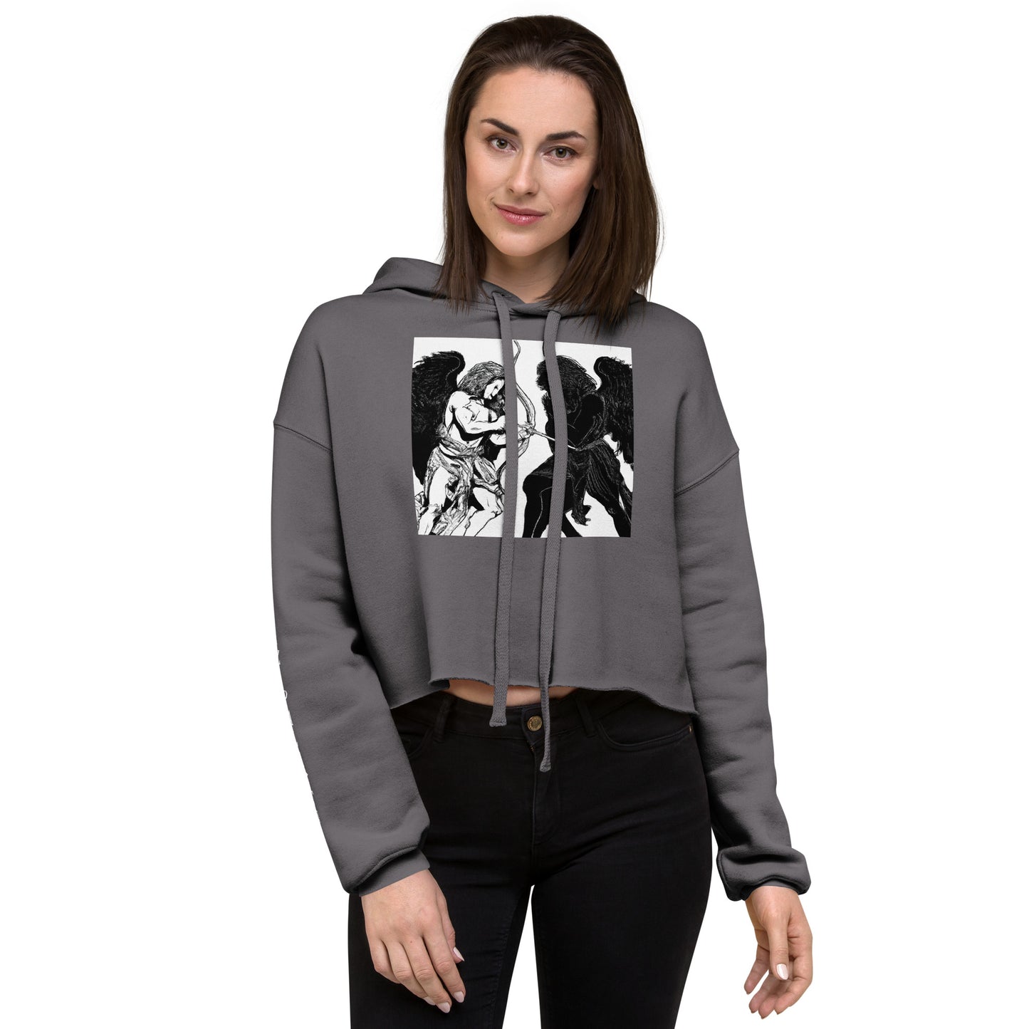 Hellz Palace® Brand Angels Vs Demons Crop Hoodie