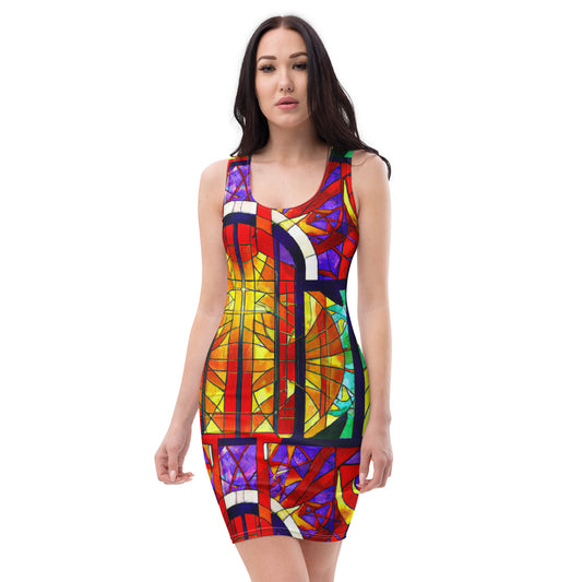 Hellz Palace® Brand Stained Glass Bodycon dress