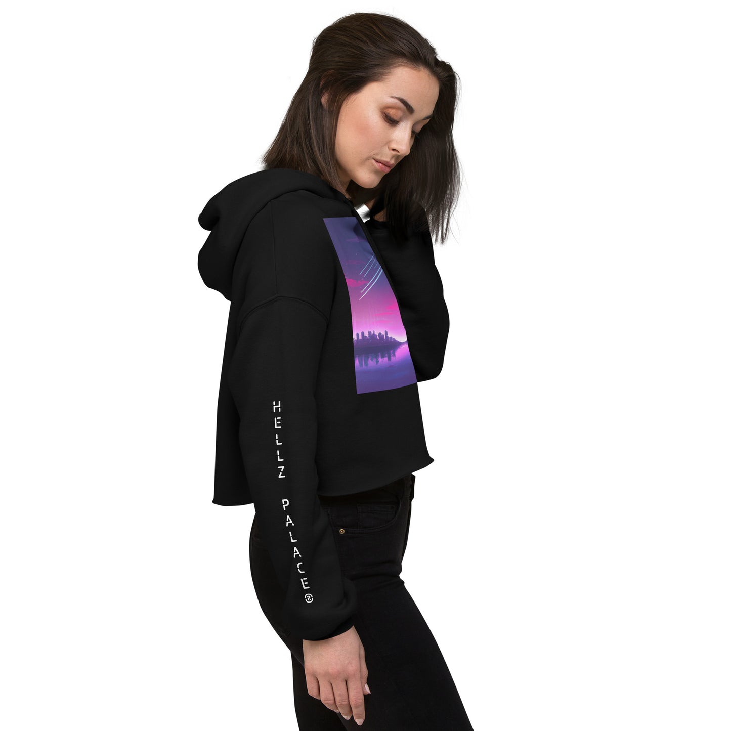 Hellz Palace® Brand Horizon Crop Hoodie